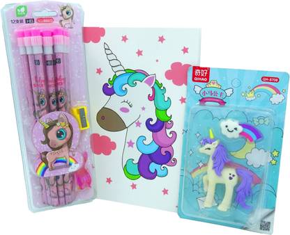 poksi UNICORN DIARY SET A4 Gift Set RULED 80 Pages