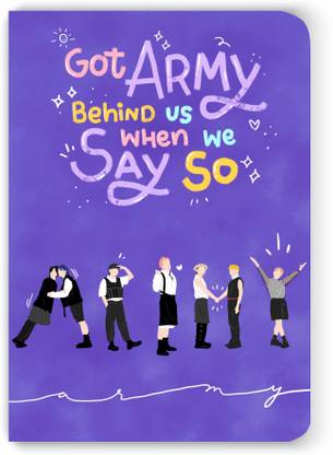 lovekarnival BTS ARMY PURPLE Small Pocket Diary (Multi Colour) A6 Notebook Blank 40 Pages