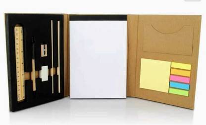 FABULASTIC Functional 3 Fold Notebook with Replaceable Writing Pad Stationary Set A5 Notebook Unruled 160 Pages