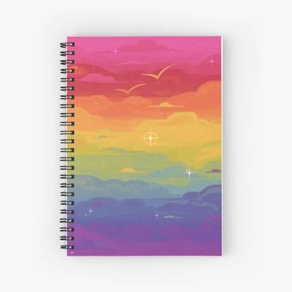 TheHackStore Sunset Colourful Graphic Printed A5 Notebook Ruled 200 Pages