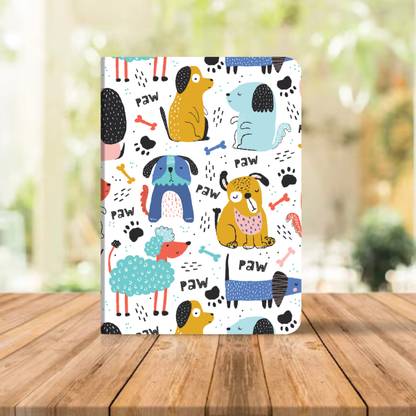 Happy doki Cute Dogs A5 Notebook Ruled 144 Pages