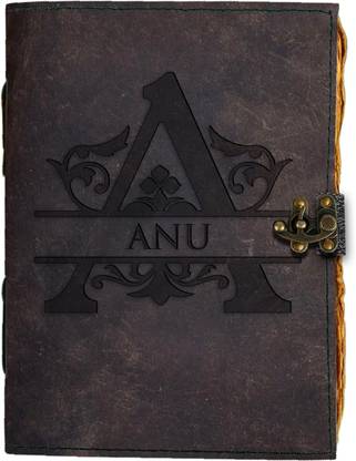 DI-KRAFT Handmade Classic Design Leather-ANU Printed Diary A5 Diary Unruled 200 Pages