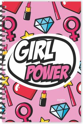 SADAFAL Girl Power (Ruled - A5 Size - 8.5 x 5.5 inches) Designer Diary, Girl Power Diary A5 Diary Ruled 160 Pages