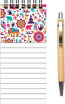 CLICKEDIN Magnetic Memo Pad Ruled Memo Pad size -6.5x3.0 inches Regular Memo Pad Ruled 50 Pages