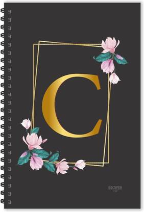 ESCAPER C letter diary (Ruled - A5), C initial Diary, C alphabet Notebook A5 Diary Ruled 160 Pages