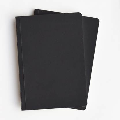 INNAXA Pack of 2 (Black) A5 Notebook Blank 128 Pages