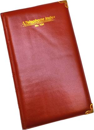 Picso Designer Telephone Index & Address Book With Soft Leather Cover Regular Telephone Diaries With metal protection corner Ruled 200 Pages