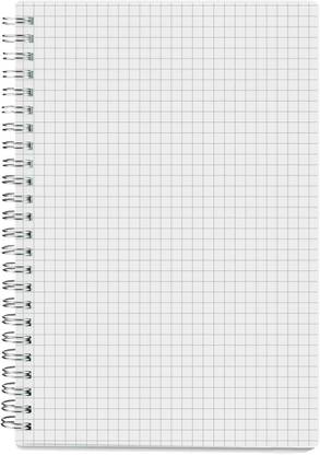 Qalam Kaari A6 Spiral Notebook 100gsm Paper, Grid Journal,ideal for student,office use A4 Notebook Square 80 Pages
