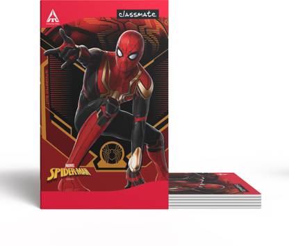 Classmate Spiderman Themed | Longbook A4 Notebook Single Line 160 Pages