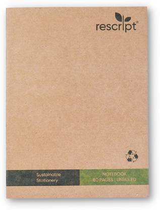 Rescript 100% Recycled Book-size Notebook Unruled 80 Pages