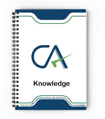 epheriwala CA Knowledge / Notebook for Chartered Accountant A5 Diary Unruled 140 Pages