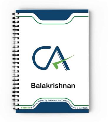 epheriwala CA Balakrishnan / Notebook for Chartered Accountant A5 Diary Unruled 140 Pages