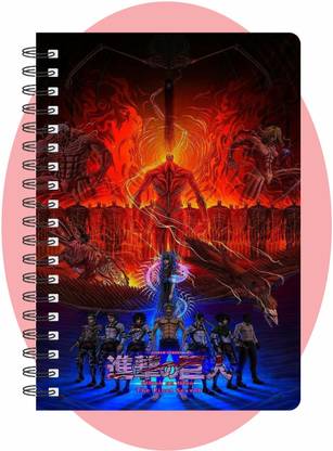 craft maniacs ATTACK ON TITANS COLLECTION A5 Notebook RULED 160 Pages