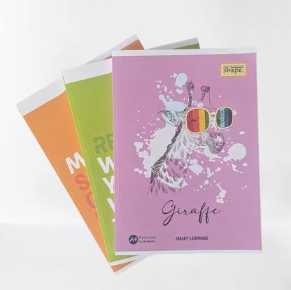 Vasl Shape Premium Notebook for Students / Office/ Writing Purpose A4 Notebook Ruled / Single Line 240 Pages