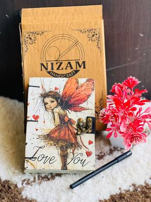 NIZAM HANDICRAFT Love you Printed Diary Notebook With Lock Clasp For Gift/Office A5 Diary 200 200 Pages