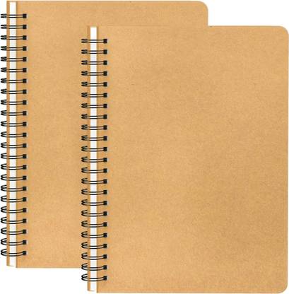 TWONE A4 Ruled Paper Notebook,Spiral Bound Notebooks,100 GSM A4 Notebook Ruled 100 Pages