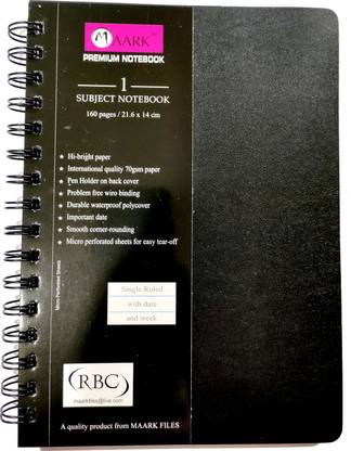 Maark A/5 SIZE NOOT BOOK A5 Notebook 160 PAGES 160 Pages