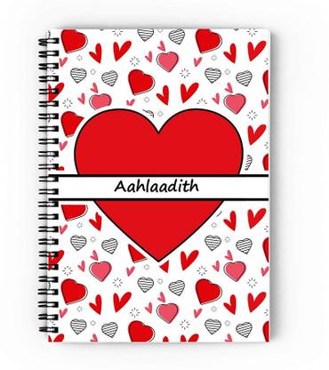 epheriwala Love Aboo A5 Spiral Diary/ Gift For Couples A5 Diary Unruled 140 Pages