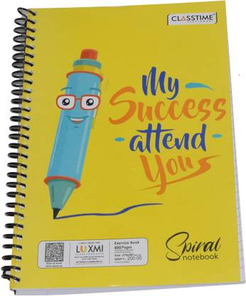 Classtime Spiral Binding Notebook A4 Note Book Spiral Binding Notebook 400 Pages