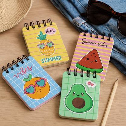 articious Pocket-Size Notepad (Pack of 4) 100 pages, Mini Memo Pads for Daily Notes Pocket-size Note Pad Ruled 100 Pages