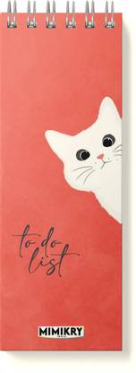 Mimikry To Do List 120 gsm Hard Cover | 3.25 x 9 inches | Regular Desk Planner Ruled 100 Pages