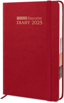 Jhingalala Leather Cover Hardbound Executive Diary 2025 I New Year Planner Diary 2025 I A5 Diary Ruled 344 Pages