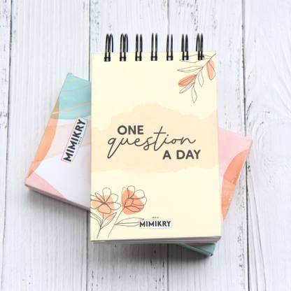 Mimikry One Question A Day Gratitude Journal for One Year | Self Care, A6 Journal Ruled 184 Pages