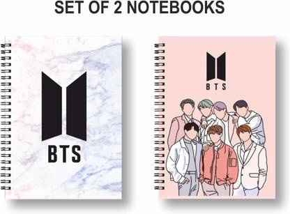 Papco BTS PACK OF 2 NOTEBOOKS A5 Diary Ruled 144 Pages