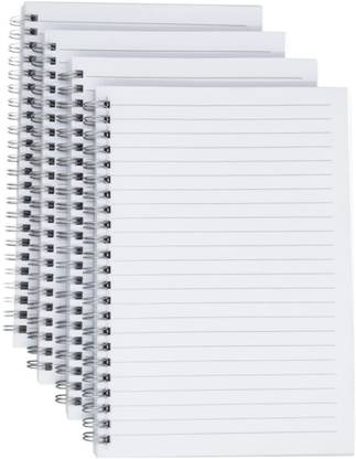 Austark Soft Transparent Cover Wirebound Notebooks A5 Notebook Ruled 160 Pages