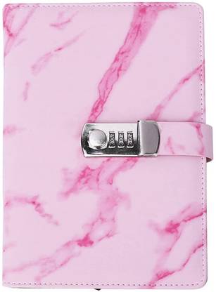 SMONI Marble Shade Diary with Lock, Number Password Locked Journals book A4 Diary A5 Address Book 0 200 Pages