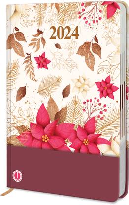 Jhingalala Hardbound Executive New Year 2024 Diary, A5 Diary 2024 With Dated Ruled Pages and Planner, 344 Pages