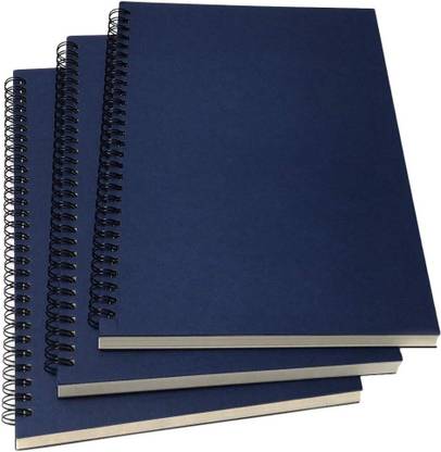INNAXA Subject Notebooks,50 Sheets (100 Pages) Pack of 3 A5 Notebook Unruled 100 Pages