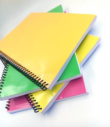 PerDay Spiral Notebook A4 Size 200 Pages Unruled White Plain Page A4 Note Book Unruled 200 Pages
