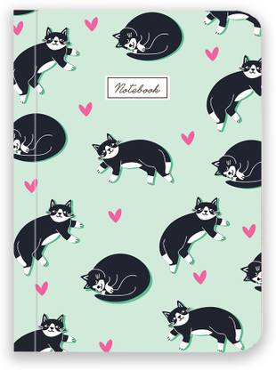 Happening Hippo Cat A6 Notebook Unruled 100 GSM 50 Pages