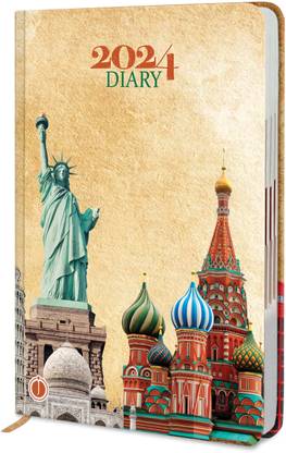 Jhingalala Hardbound Executive New Year Diary 2024 with Dates A5 Diary With Ruled Pages and Daily Monthly Planner, 344 Pages