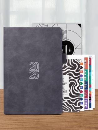 Doodle Hard Bound Productivity Planner Kit A5 Planner/Organizer |12 Monthly Planner|Notes Pages & 200+Stickers|Pocket Meal Planner|Ruled 288 Pages