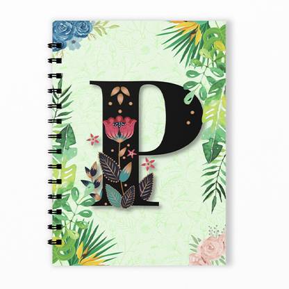 RINKON P Letter Initial Alphabet Notebook Diary Unruled P Word Girls Name A5 160 Pages A5 Note Book Unrulled 160 Pages