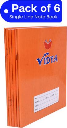 vidya Machine Making | Eco Friendly Exclusive Paper Regular Note Book Single Ruler 160 Pages