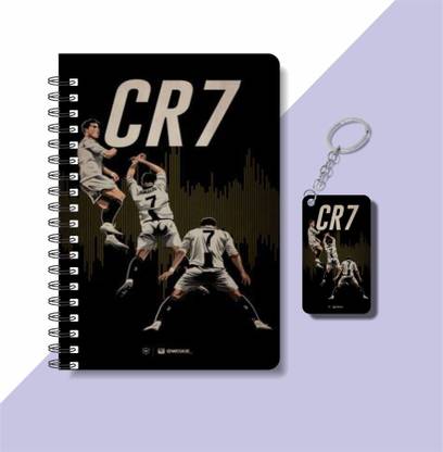 craft maniacs FOOTBALLER DIARY & KEYCHAIN A5 Diary RULED 120 Pages