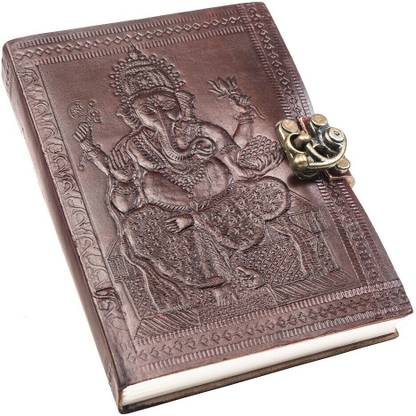 Anshika International genuine leather notebook diary A6 Diary unruled 100 Pages