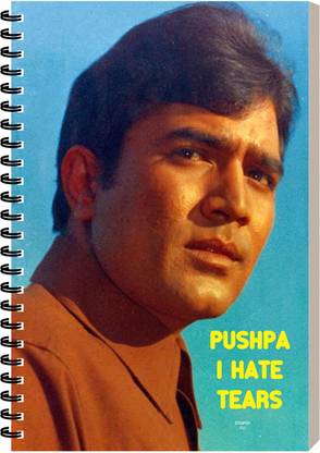 ESCAPER Pushpa I hate Tears Bollywood Dialogue Notepad, Diary, Notebook A5 Diary Ruled 160 Pages