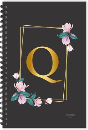 ESCAPER Q letter diary (Ruled - A5), Q initial Diary, Q alphabet diary A5 Diary Ruled 160 Pages