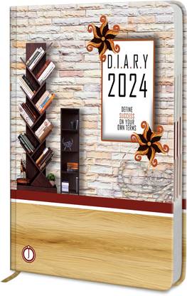 Jhingalala Hardbound Executive Planner Diary 2024 New Year Diary, A5 Diary 2024 With Dates and Ruled Pages, 344 Pages