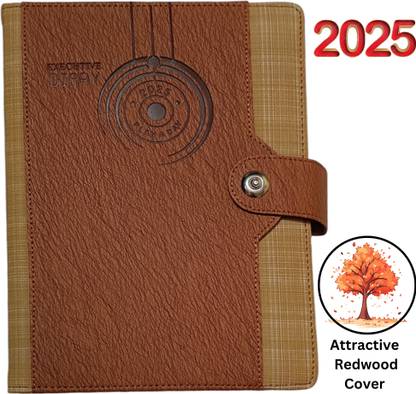 ShreeGanadhish 2023 Diary Magnetic Flap Closure | Pen holder| Colorful Pages | 24X18X3 CM Regular Diary Ruled 365 Pages