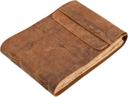 Bonjour Store Leather Drawing Journal Daily Travel Diary, Antique Handmade A4 Diary Ruled 200 Pages