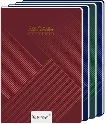 Pragya Elite Collection | Hard Case Notebook A4 Notebook Plain Unruled 296 Pages