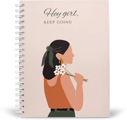 PurpleBees GIRL KEEP GOING MOTIVATION Diary A5 | Motivational Diary A5 Diary Unruled 160 Pages