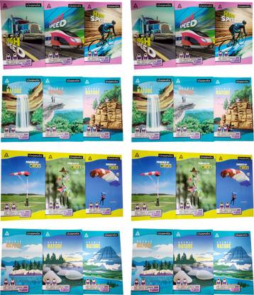 Classmate GIFTSET24 Regular Notebook UNRULED PLAIN WHITE 172 Pages