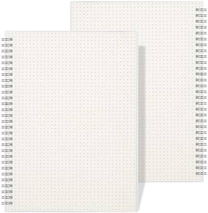 TWONE Spiral Dot Grid Notebook,Wiisdatek Bullet Dotted Journal Notebook A5 Notebook Dotted 80 Pages
