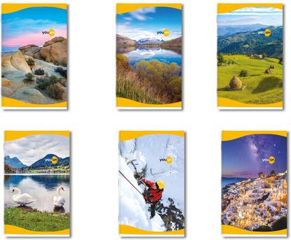 NAVNEET Youva Soft Bound Long Book 17x27 cm Regular Notebook Unruled 172 Pages